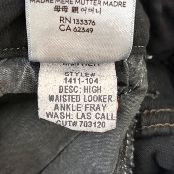 Mother Denim High Waisted Looker Ankle Fray in Last Call Dark Blue Womens 26 - Picture 11 of 15